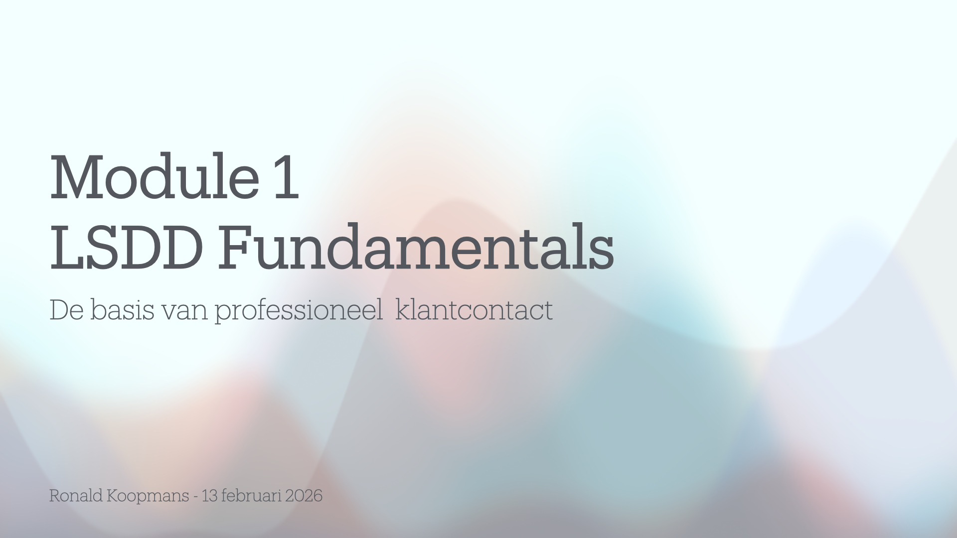 Module 1: LSDD Fundamentals