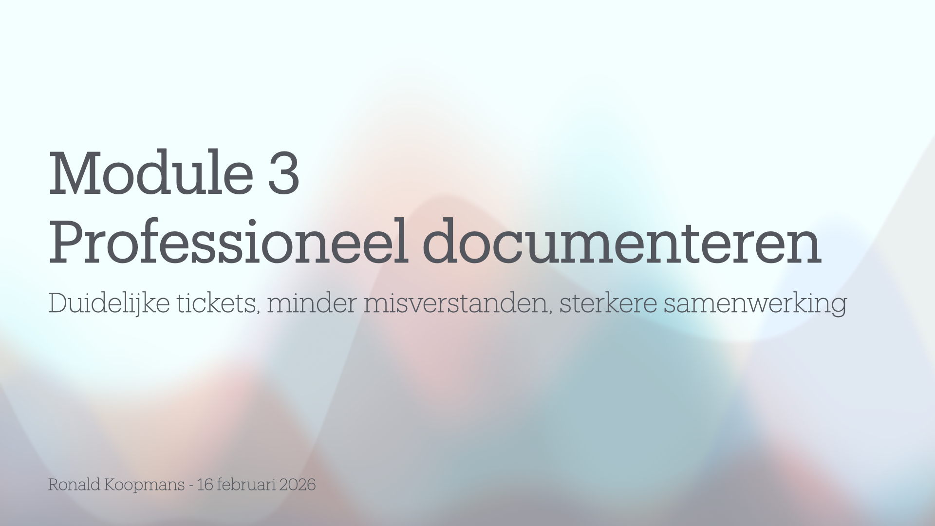 Module 3: Professioneel documenteren