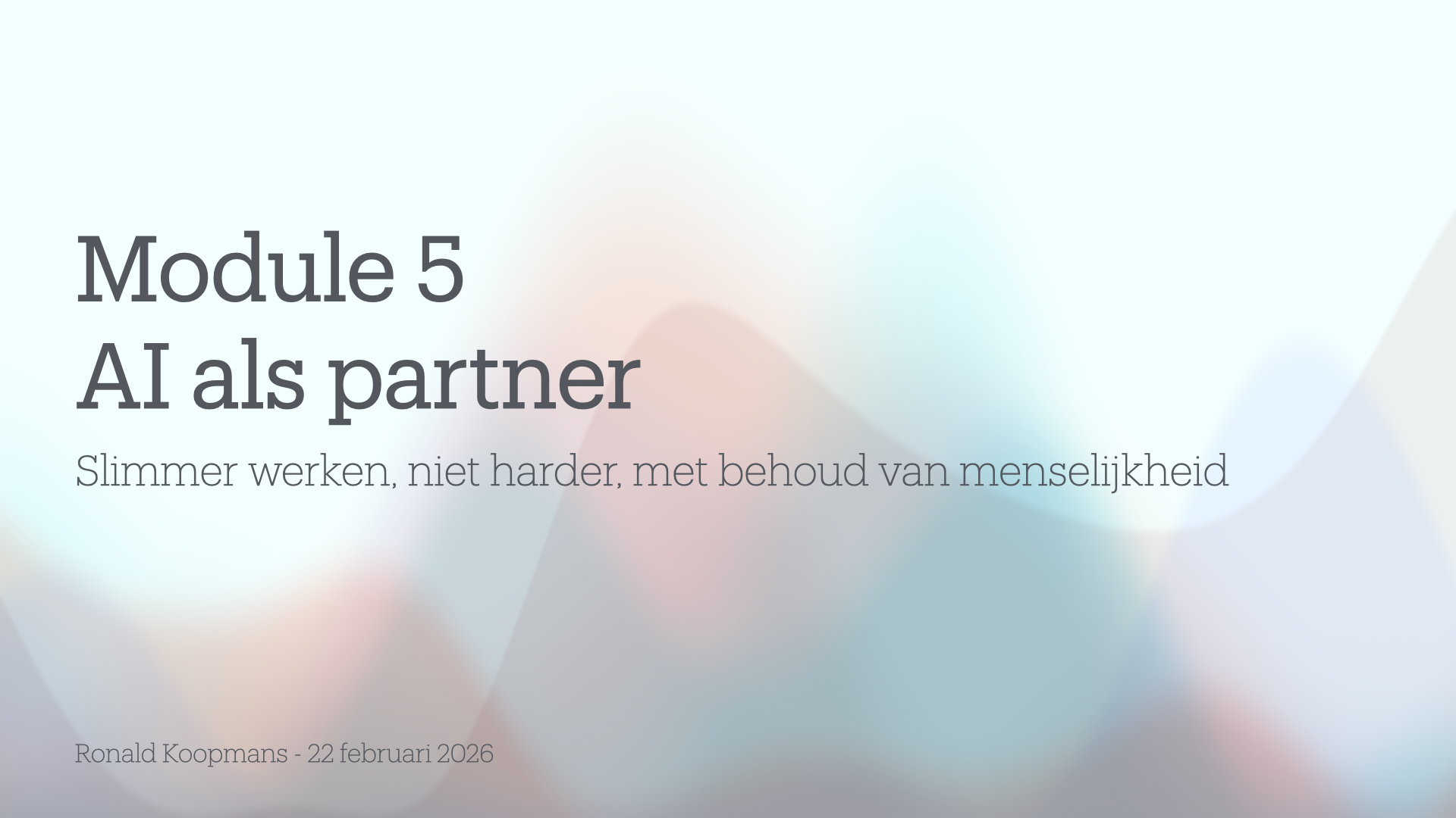 Module 5: AI als partner